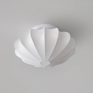 Elegante Plafondlamp in Schelpvorm – Stoffen Design Lamp Ø80cm