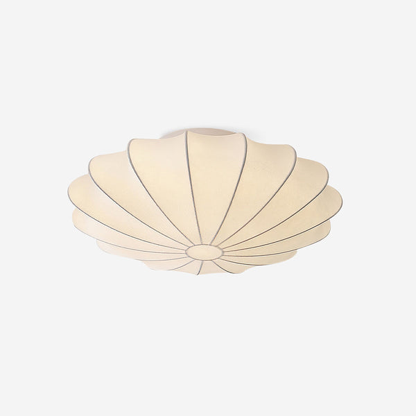 Elegante Plafondlamp in Schelpvorm – Stoffen Design Lamp Ø80cm