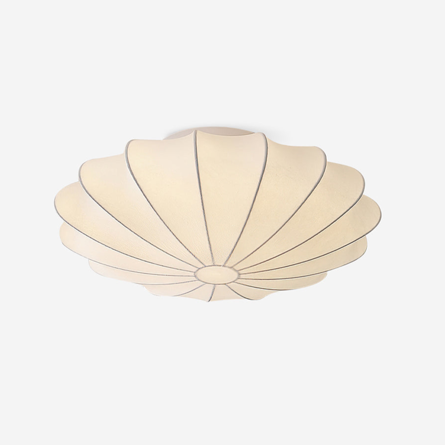 Elegante Plafondlamp in Schelpvorm – Stoffen Design Lamp Ø80cm