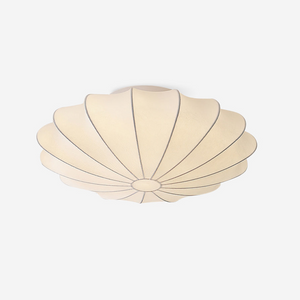Elegante Plafondlamp in Schelpvorm – Stoffen Design Lamp Ø80cm
