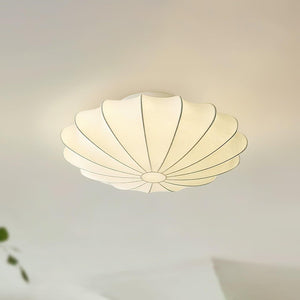 Elegante Plafondlamp in Schelpvorm – Stoffen Design Lamp Ø80cm