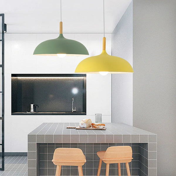 NordicOak LED Plafondlamp – Scandinavische Eiken Hanglamp voor Moderne Interieurs
