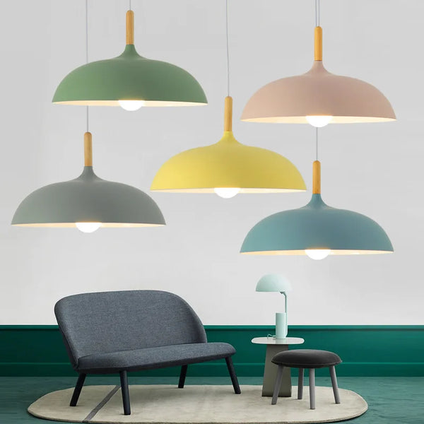 NordicOak LED Plafondlamp – Scandinavische Eiken Hanglamp voor Moderne Interieurs
