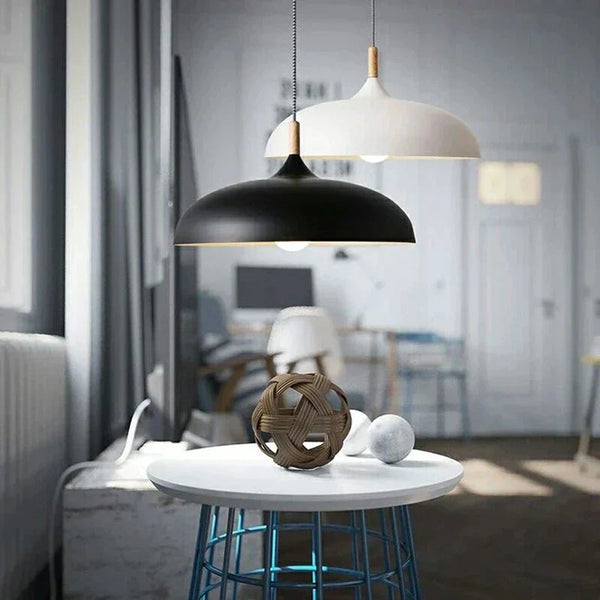 NordicOak LED Plafondlamp – Scandinavische Eiken Hanglamp voor Moderne Interieurs