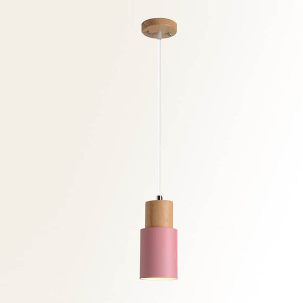 Moderne Macaron Cilinder Hanglamp – Pastel Plafondlamp voor Woonkamer, Eetkamer & Slaapkamer