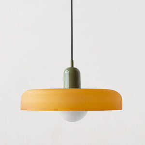Moderne Art Deco Glazen Hanglamp – Kleurrijke Halo Plafondlamp