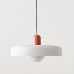Moderne Art Deco Glazen Hanglamp – Kleurrijke Halo Plafondlamp