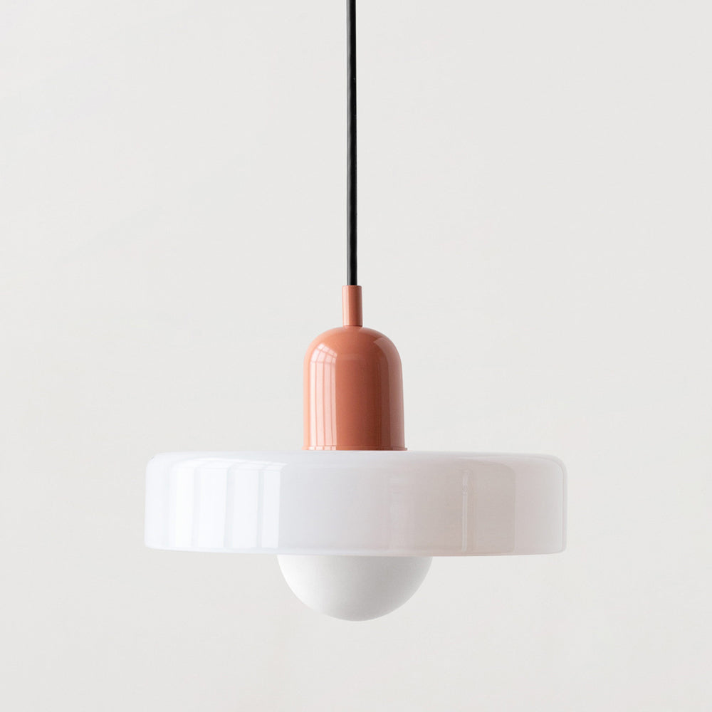 Moderne Art Deco Glazen Hanglamp – Kleurrijke Halo Plafondlamp
