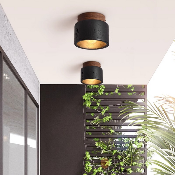 Plafondlamp in Natuursteenstijl – Moderne Sfeerverlichting voor Thuis