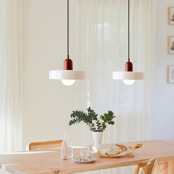 Moderne Art Deco Glazen Hanglamp – Kleurrijke Halo Plafondlamp