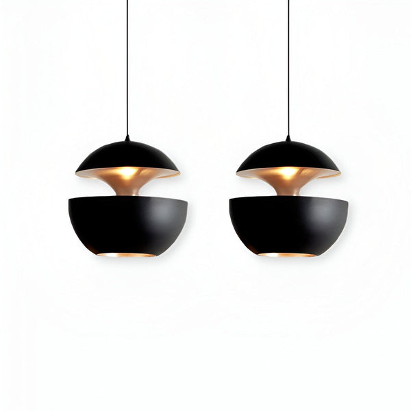 Artistieke Apple Hanglamp – Zwart Wit E27 Plafondlamp voor Moderne Interieurs