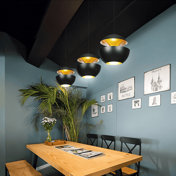 Artistieke Apple Hanglamp – Zwart Wit E27 Plafondlamp voor Moderne Interieurs