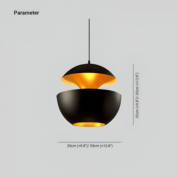 Artistieke Apple Hanglamp – Zwart Wit E27 Plafondlamp voor Moderne Interieurs