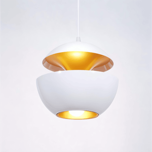 Artistieke Apple Hanglamp – Zwart Wit E27 Plafondlamp voor Moderne Interieurs