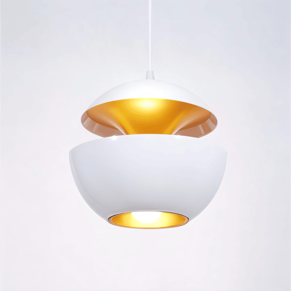Artistieke Apple Hanglamp – Zwart Wit E27 Plafondlamp voor Moderne Interieurs