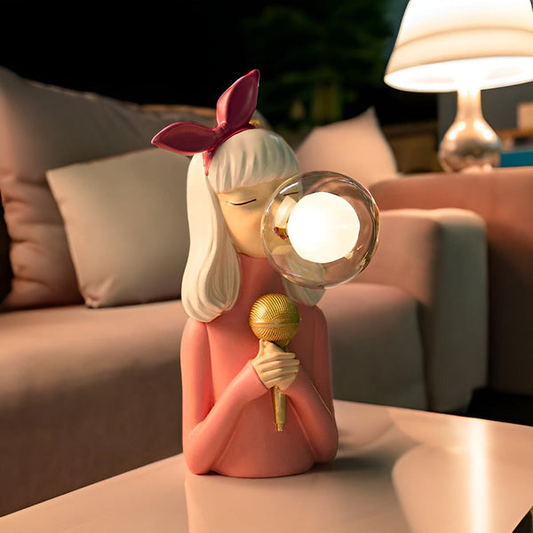 Charmante BubbleFairies Tafellamp – Magische Beeldlamp met Meisjesfiguren