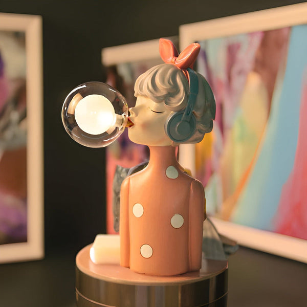 Charmante BubbleFairies Tafellamp – Magische Beeldlamp met Meisjesfiguren
