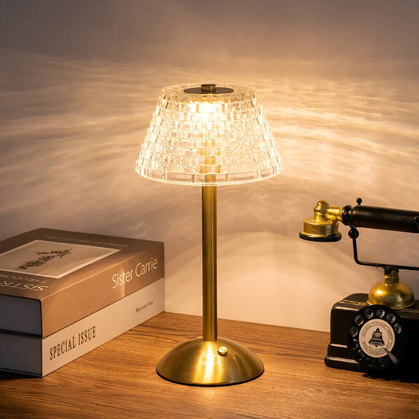 Vintage Draadloze Tafellamp met Instelbaar Licht – Oplaadbaar
