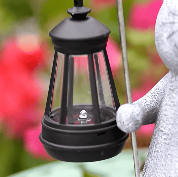 Zonne-energie Tuinlamp met Kat Beeld – Betoverende Buiten Decoratie