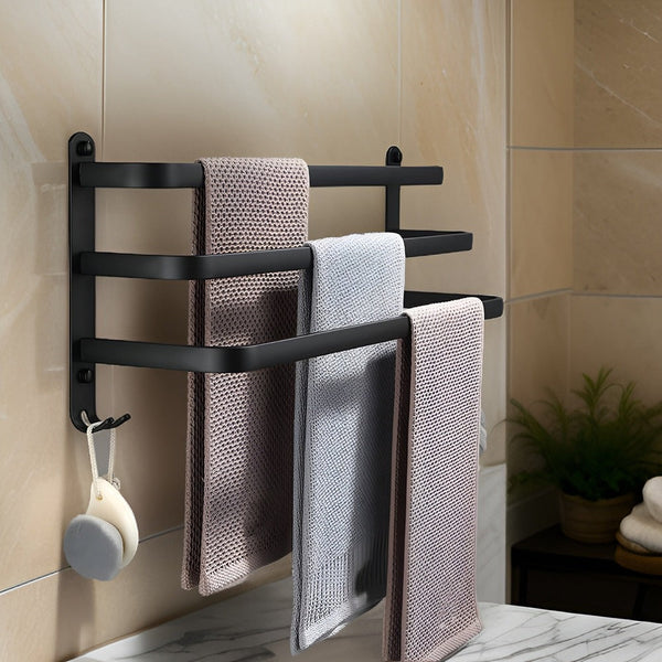 Ruimtebesparende Wandgemonteerde Handdoekrek – Moderne Badkamer Organizer