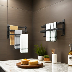Ruimtebesparende Wandgemonteerde Handdoekrek – Moderne Badkamer Organizer