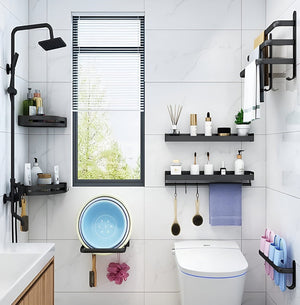 Ruimtebesparende Wandgemonteerde Handdoekrek – Moderne Badkamer Organizer