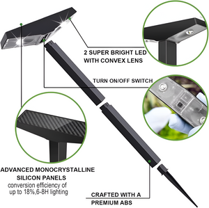 4-Pack Zonne Tuinlampen – Energiezuinige Buitenverlichting voor Terras & Pad