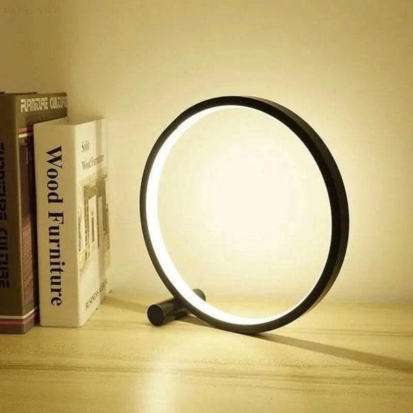 Moderne Minimalistische Dimmbare LED Ring Schrijftafel Lamp – Warm Wit Licht voor Huis & Kantoor