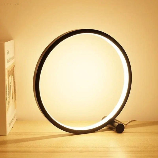 Moderne Minimalistische Dimmbare LED Ring Schrijftafel Lamp – Warm Wit Licht voor Huis & Kantoor