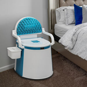 Draagbaar Toilet met Afneembare Binnenemmer & Toiletpapierhouder – Essentieel voor Reizen & Kamperen
