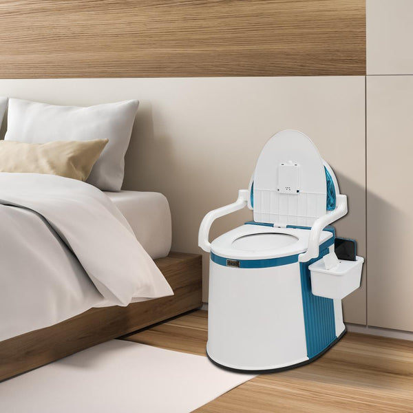 Draagbaar Toilet met Afneembare Binnenemmer & Toiletpapierhouder – Essentieel voor Reizen & Kamperen