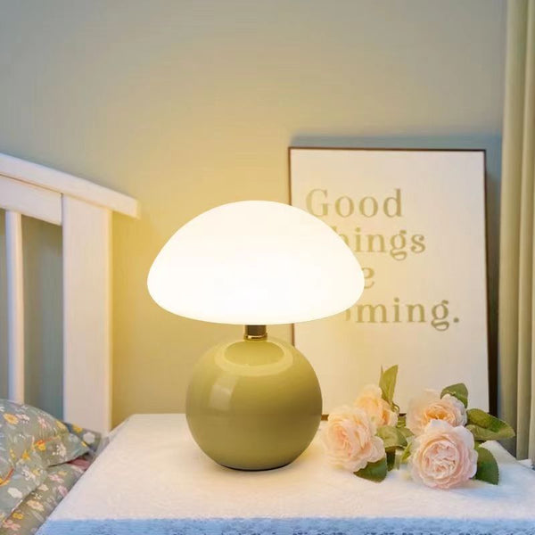Minimalistische Retro Paddenstoel Tafellamp – Elegante LED Verlichting voor Slaapkamer & Woonkamer