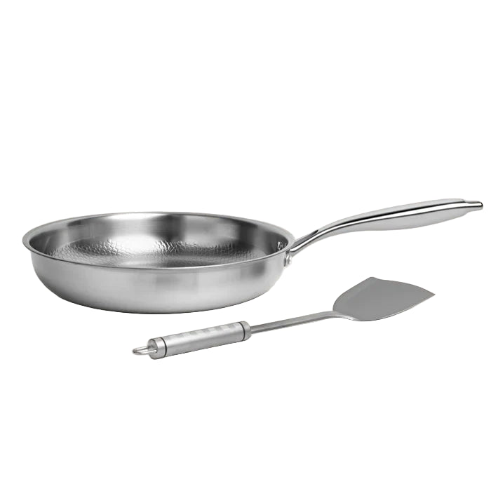 Titanium Gehamerde Pan met Lepel – Duurzaam en Veilig Kookgerei