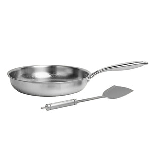 Titanium Gehamerde Pan met Lepel – Duurzaam en Veilig Kookgerei