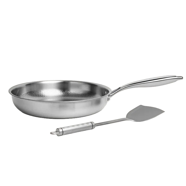 Titanium Gehamerde Pan met Lepel – Duurzaam en Veilig Kookgerei