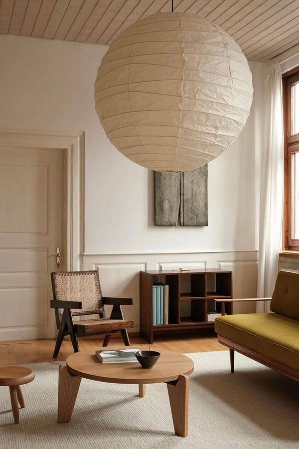 Bolvormige LED Hanglamp met Papieren Ontwerp – Moderne Plafondlamp voor Woonkamer, Eetkamer & Slaapkamer