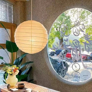 Bolvormige LED Hanglamp met Papieren Ontwerp – Moderne Plafondlamp voor Woonkamer, Eetkamer & Slaapkamer