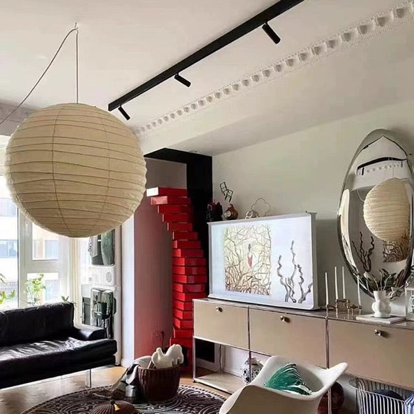 Bolvormige LED Hanglamp met Papieren Ontwerp – Moderne Plafondlamp voor Woonkamer, Eetkamer & Slaapkamer