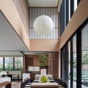 Bolvormige LED Hanglamp met Papieren Ontwerp – Moderne Plafondlamp voor Woonkamer, Eetkamer & Slaapkamer