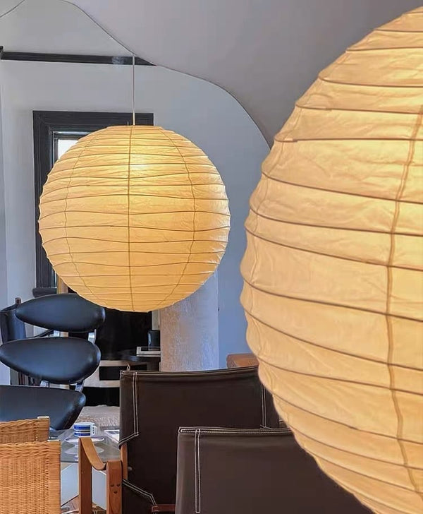 Bolvormige LED Hanglamp met Papieren Ontwerp – Moderne Plafondlamp voor Woonkamer, Eetkamer & Slaapkamer