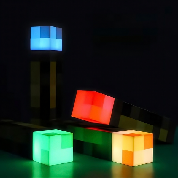 Ultra Felle Oplaadbare LED Pixel Lamp – Retro Gaming Stijl Sfeerverlichting voor Huis & Bureau