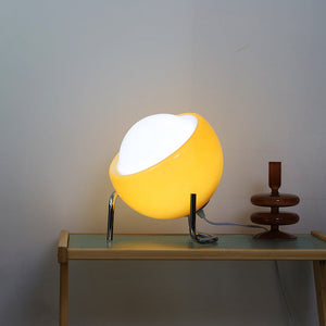 Retro Bauhaus Glazen Tafellamp | LED Bureau- & Nachtlamp voor Moderne Interieurs