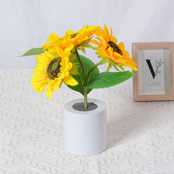 Zonnebloem Tafellamp – Speelse Decoratieve Lamp met Warm Licht voor een Vrolijk Interieur