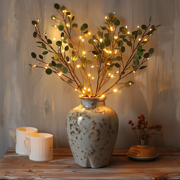 Betoverende Olijfboomtak LED-slinger – Warmwitte Decoratieve Lichtsnoer voor Thuis