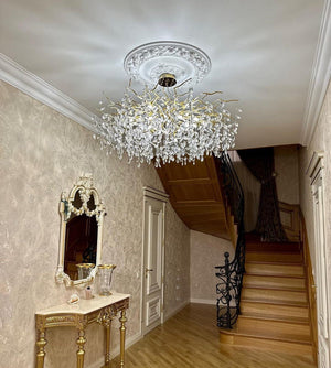 Elegante Takkenkroonluchter Plafondlamp – Moderne Kristallen Hanglamp