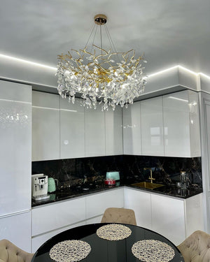 Elegante Takkenkroonluchter Plafondlamp – Moderne Kristallen Hanglamp