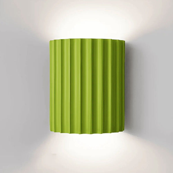 Moderne Gestreepte LED Wandlamp van Resin – Scandinavische Sfeerverlichting voor Gezellige Interieurs