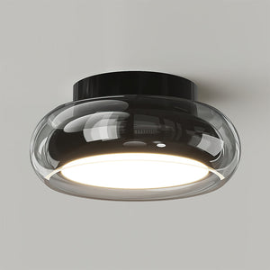 Moderne Minimalistische Plafondlamp  Zwarte Glazen Lamp voor Woonkamer, Slaapkamer & Gang