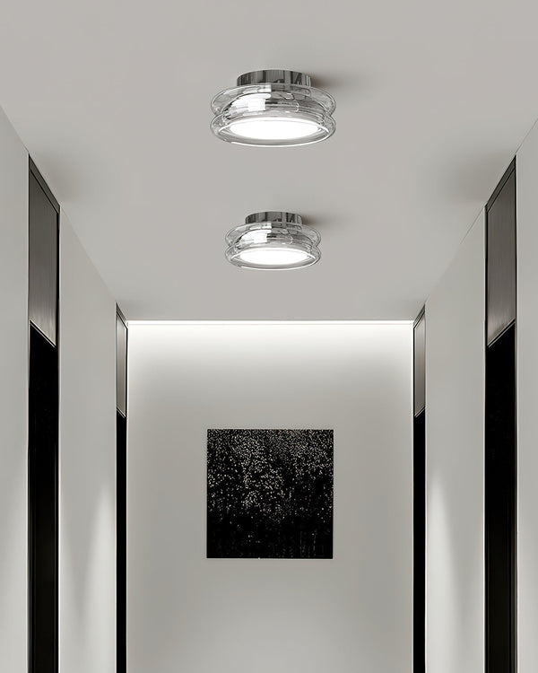 Moderne Minimalistische Plafondlamp  Zwarte Glazen Lamp voor Woonkamer, Slaapkamer & Gang