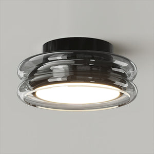 Moderne Minimalistische Plafondlamp  Zwarte Glazen Lamp voor Woonkamer, Slaapkamer & Gang